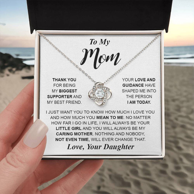 Mom Knot Necklace Template Silver coanh Main up AMZVippppp