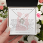 Bonus Mom Necklace – Stainless Steel Gift from Daughter or Son for Mother's Day, Birthday, Christmas
