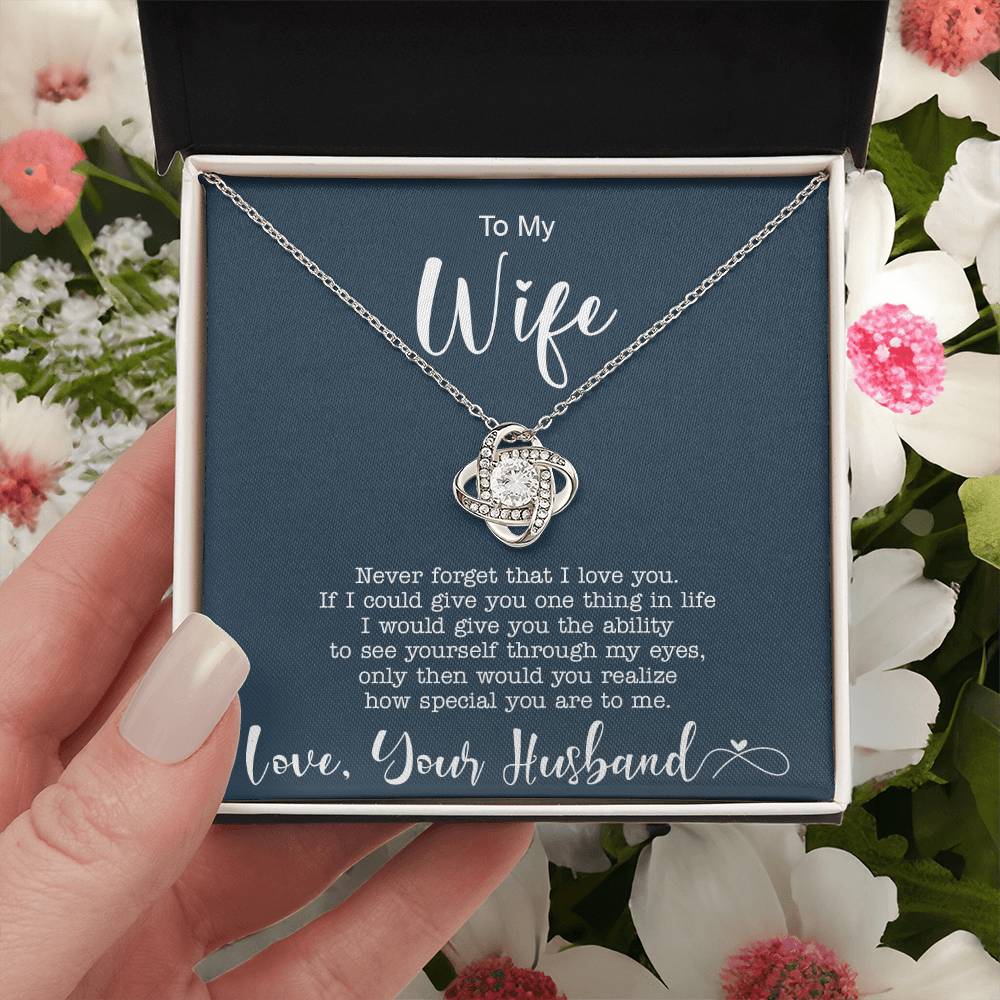 to my Wife Love Knot Necklace for Granddaughter Vippppp