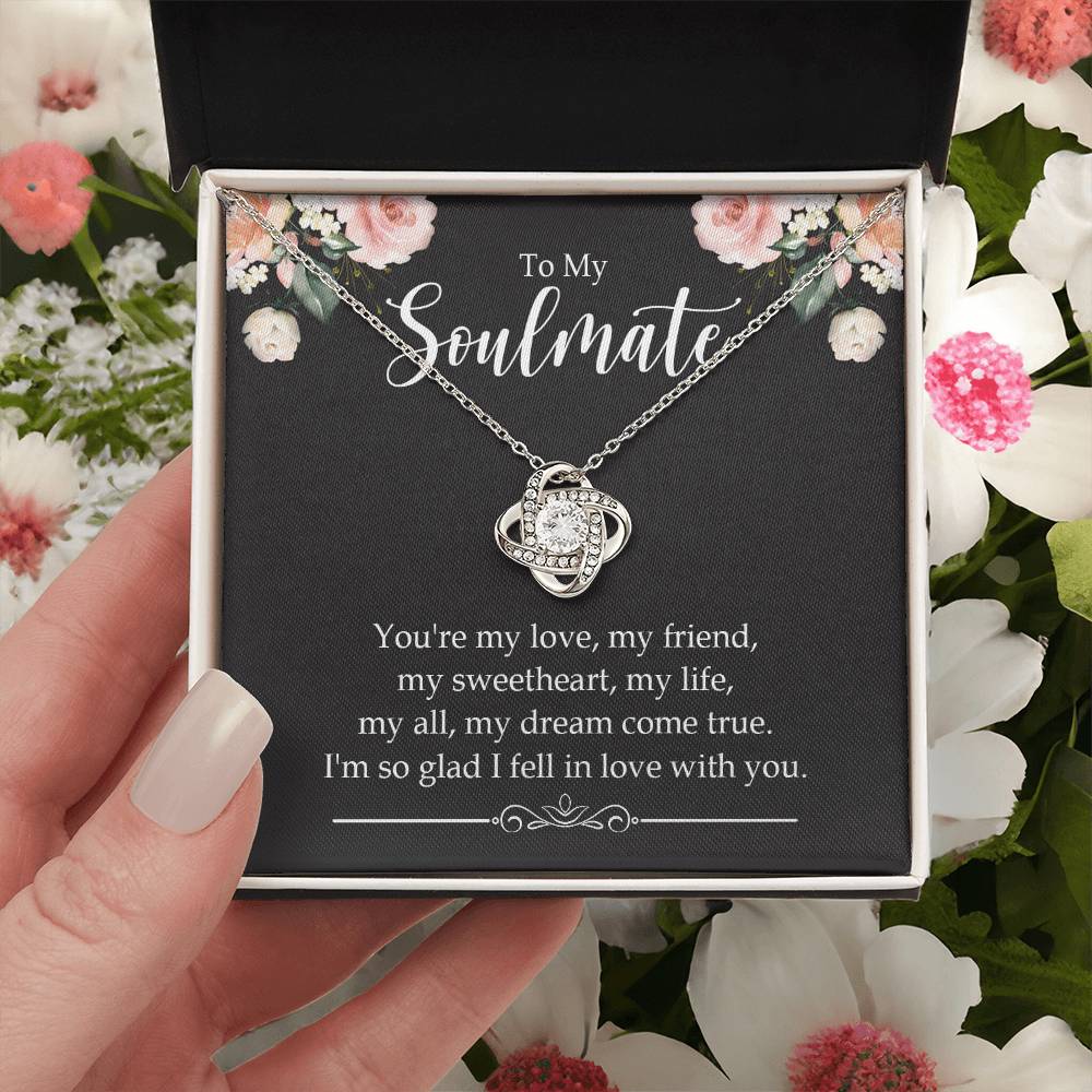 to my soulmate you_re my Knot Necklace Template Silver coanh Main up AMZVippppp