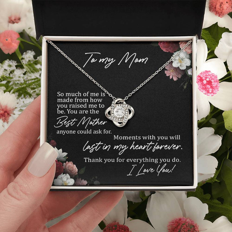 to my mom Knot Necklace Template Silver coanh Main up AMZVippppp