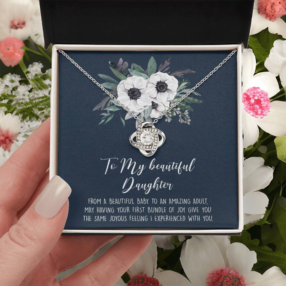To My beautiful Daughter From Knot Necklace Template Silver coanh Main up AMZVippppp
