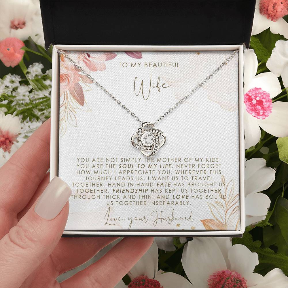 to my beautiful Wife Knot Necklace for Granddaughter Vippppp