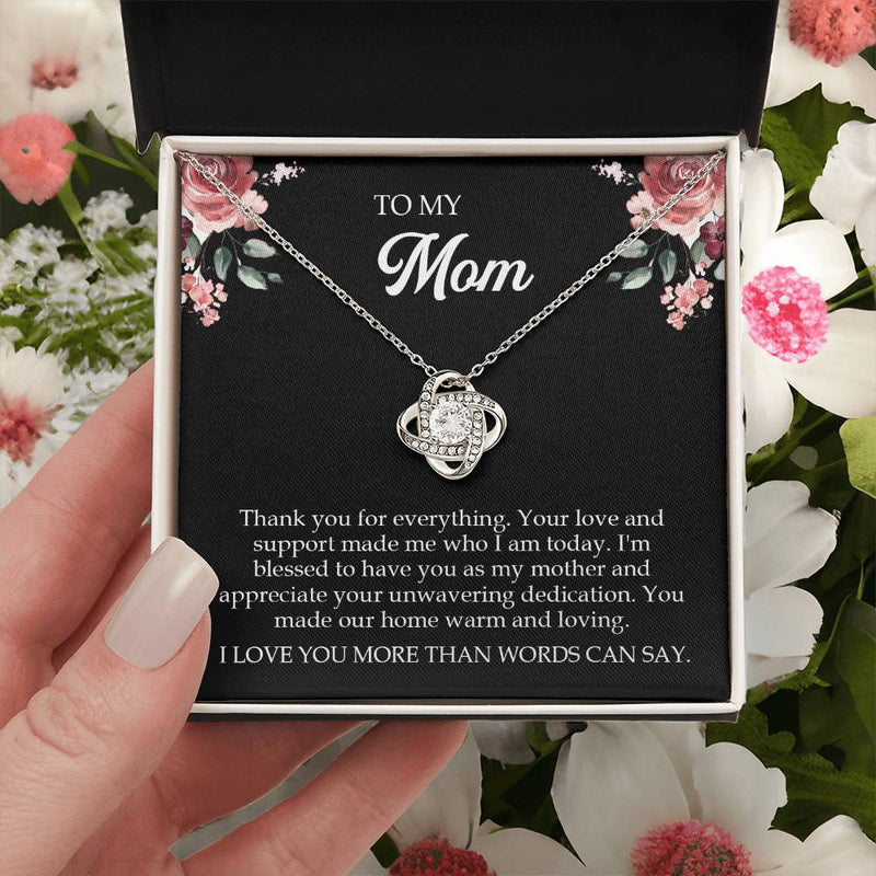 to my mom thank Knot Necklace Template Silver coanh Main up AMZVippppp