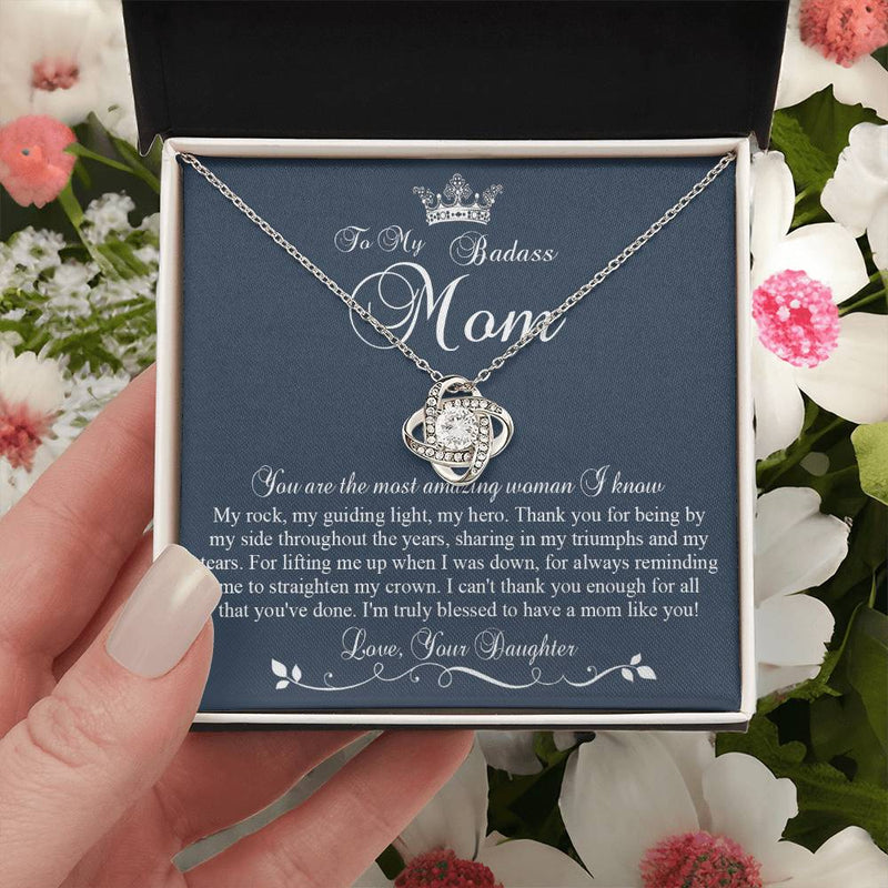 to my dadass Mom Knot Necklace Template Silver coanh Main up AMZVippppp