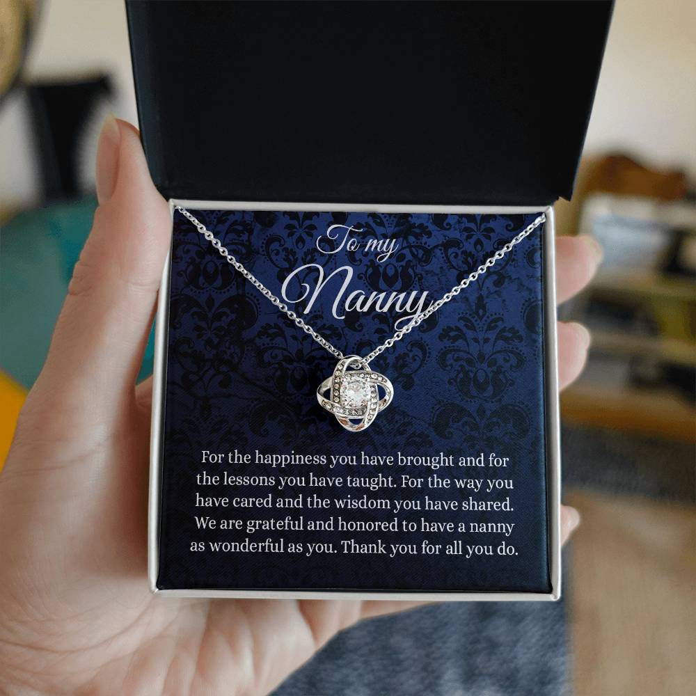 Meaningfull Love Knot Necklace, Gift For Babysitter, Gift For Daycare Provider, Childminder Gifts, Nanny Gift, Thank You Gift For Nanny, Child Care include Standard Box Wedding Day, Gift For Daughter ASIN: B08XGRNNY6 SKU: nhinthaygichuaknot24-1_407