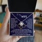 To my Wife from Husband Beautiful Necklace Love Knot