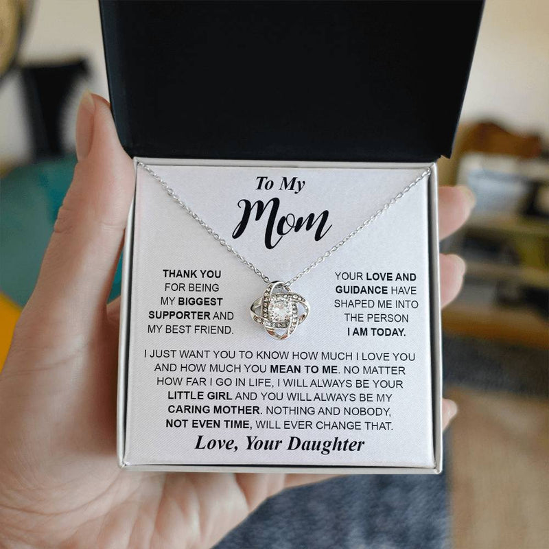 Mom Knot Necklace Template Silver coanh Main up AMZVippppp