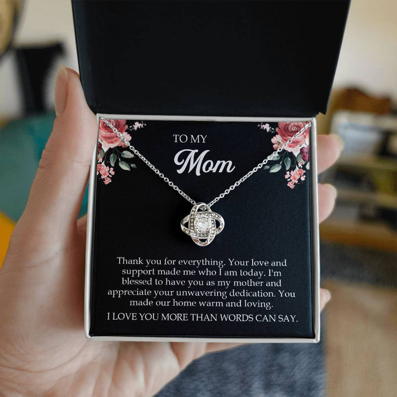 to my mom thank Knot Necklace Template Silver coanh Main up AMZVippppp