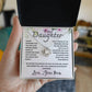 To My Daughter Necklace Card – Encouragement Gift from Mom, Jewelry Card with Inspirational Message, Birthday or Graduation Gift
