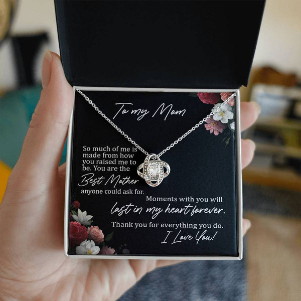 to my mom Knot Necklace Template Silver coanh Main up AMZVippppp