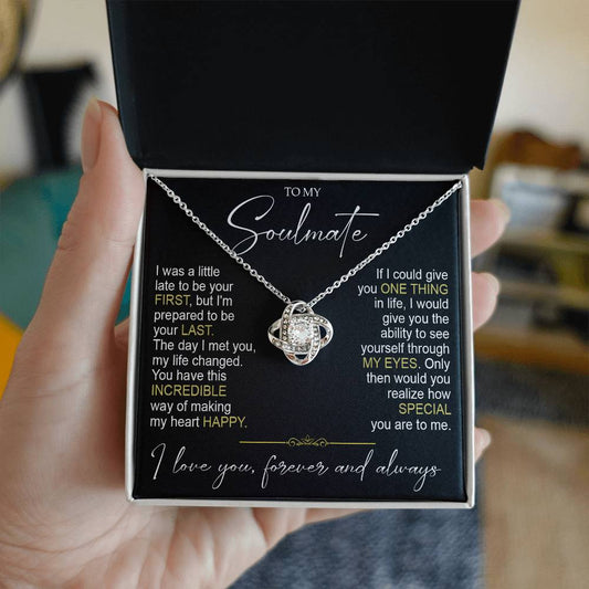 to my soulamte i was Knot Necklace Template Silver coanh Main up AMZVippppp