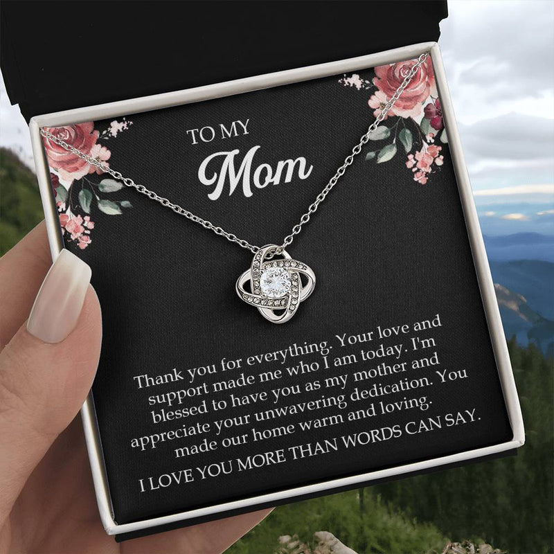 to my mom thank Knot Necklace Template Silver coanh Main up AMZVippppp