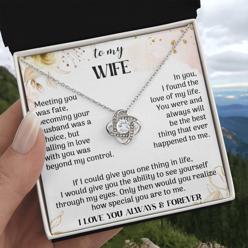 to my Wife meeting Knot Necklace for Granddaughter Vippppp