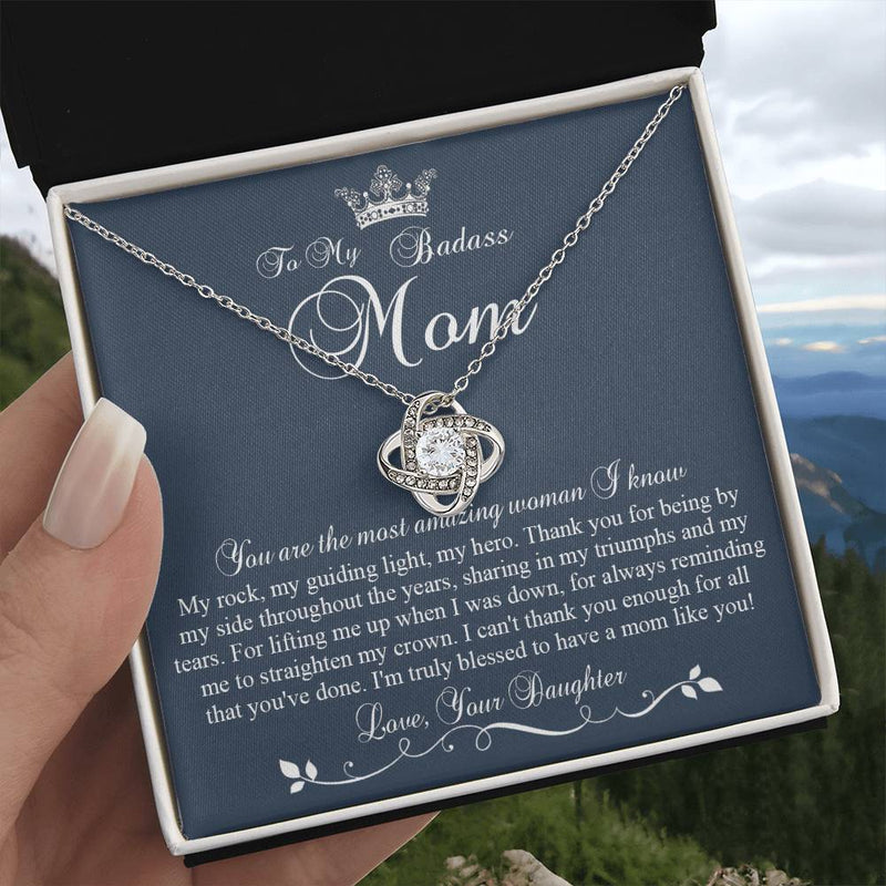 to my dadass Mom Knot Necklace Template Silver coanh Main up AMZVippppp