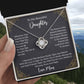 To My Beautiful Daughter Knot Necklace Template Silver coanh Main up AMZVippppp