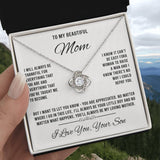 to my beautiful mom Knot Necklace Template Silver coanh Main up AMZVippppp