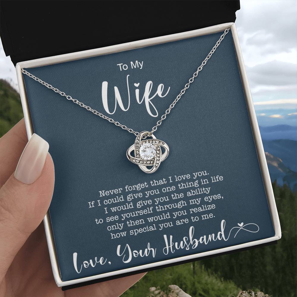 to my Wife Love Knot Necklace for Granddaughter Vippppp