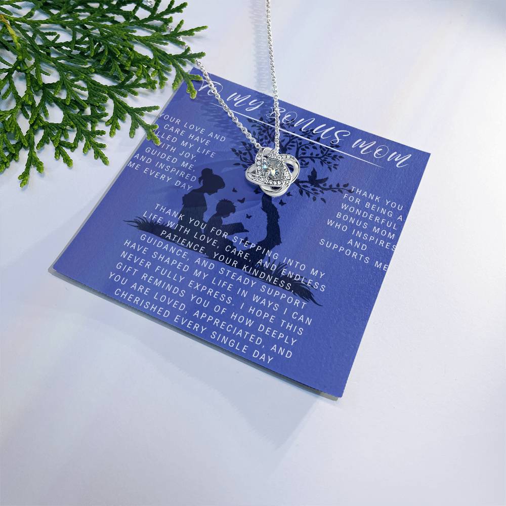 Stainless Steel Necklace for Stepmom – Meaningful Gift from Daughter or Son for Mother’s Day, Birthday, Christmas.