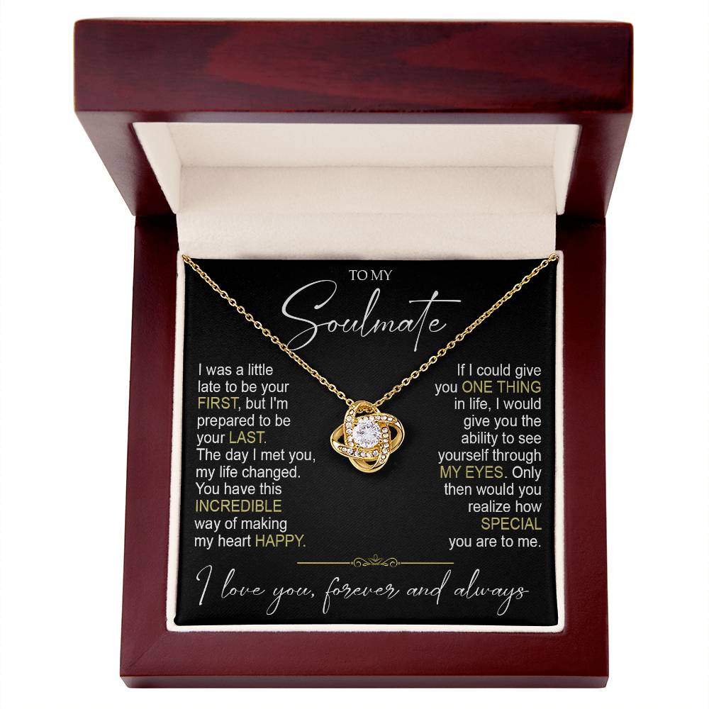to my soulamte i was Knot Necklace Template Silver coanh Main up AMZVippppp
