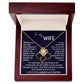 To my Wife from Husband Beautiful Necklace Love Knot