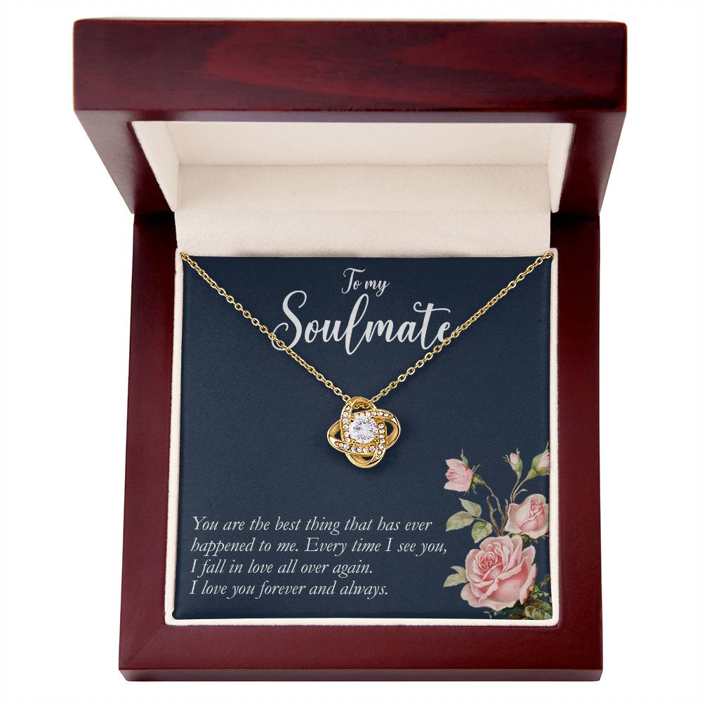 to my Soulmate you are Knot Necklace Template Silver coanh Main up AMZVippppp