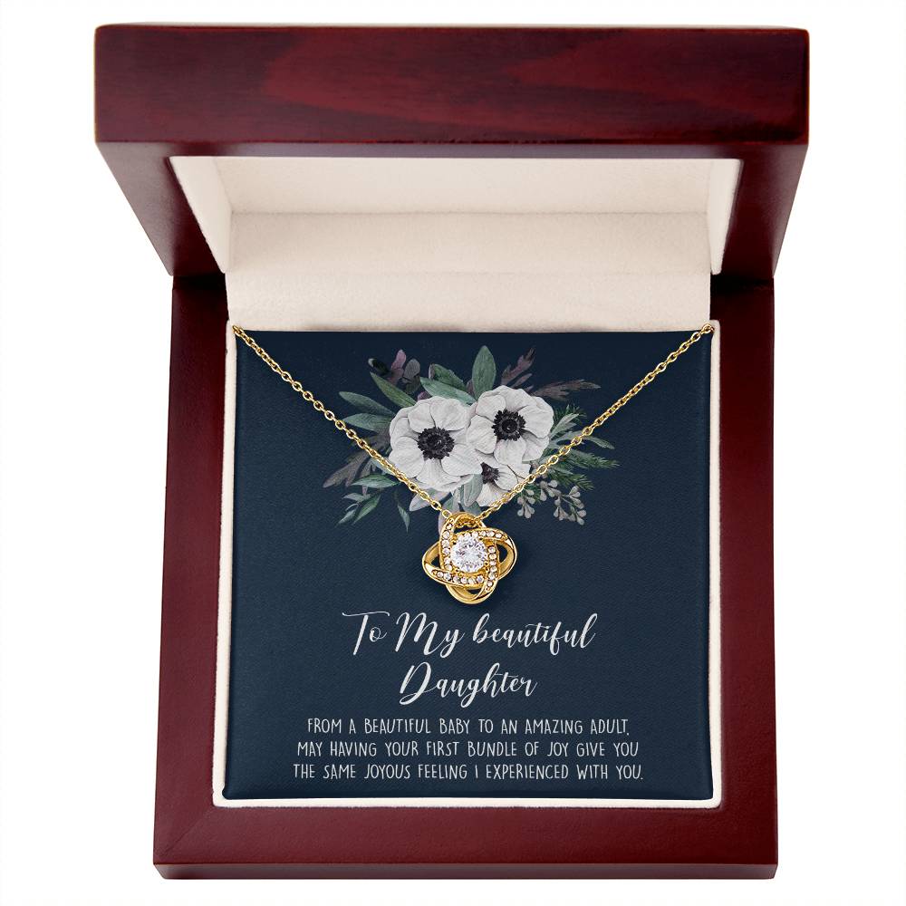 To My beautiful Daughter From Knot Necklace Template Silver coanh Main up AMZVippppp