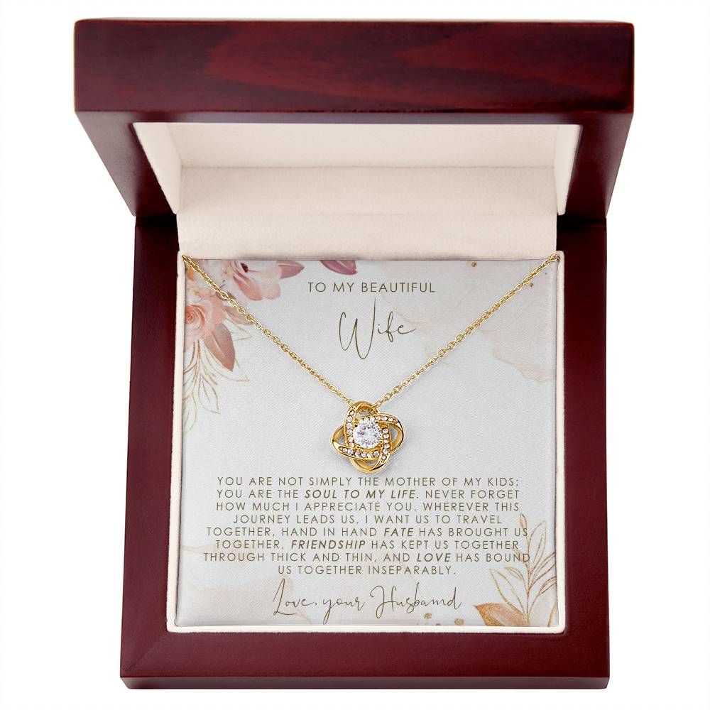 to my beautiful Wife Knot Necklace for Granddaughter Vippppp