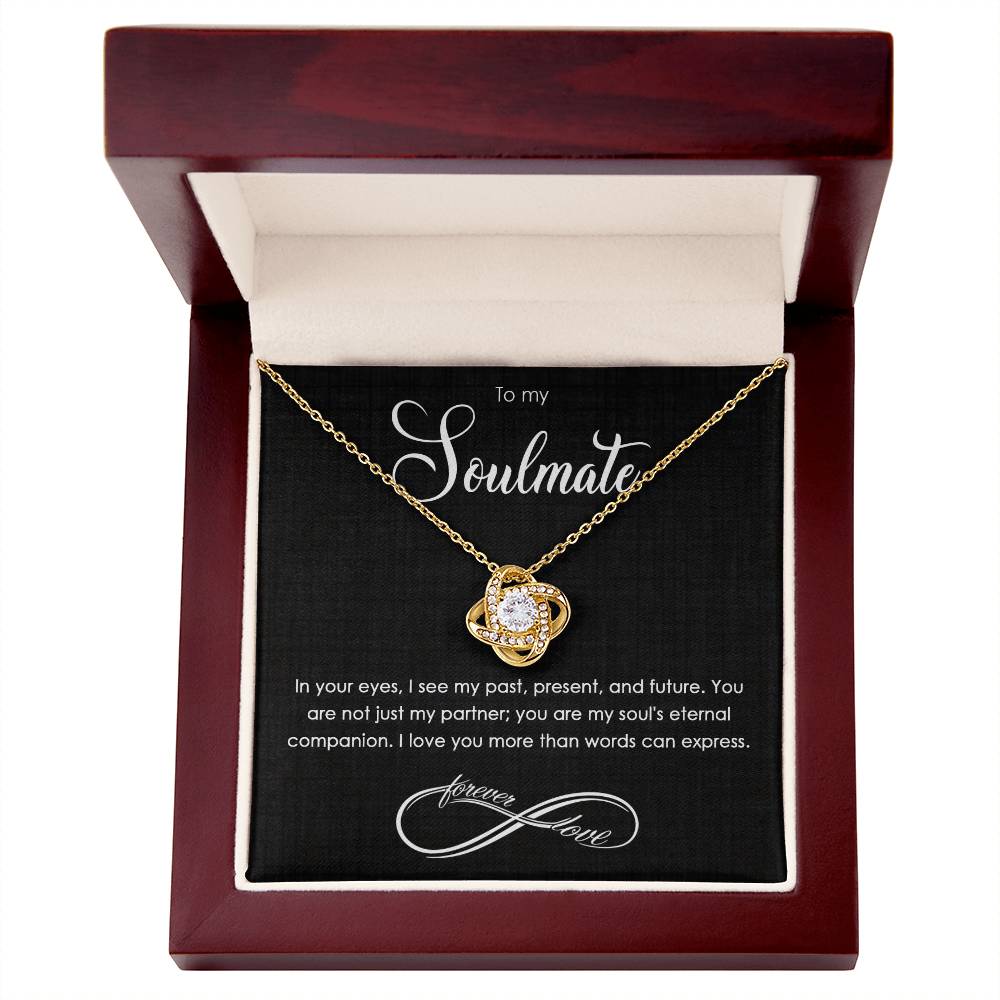 to my soulmate in you Knot Necklace Template Silver coanh Main up AMZVippppp