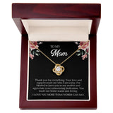 to my mom thank Knot Necklace Template Silver coanh Main up AMZVippppp