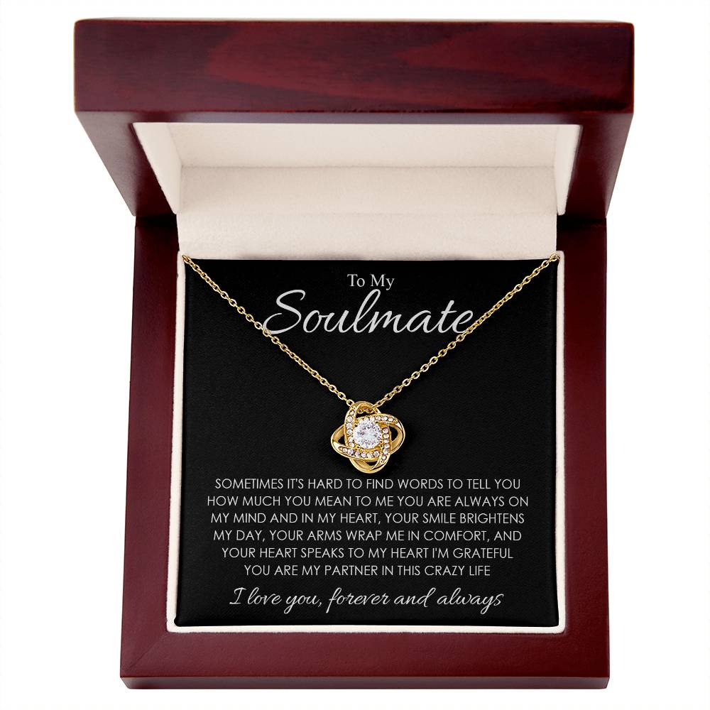 to my soulmate sometimes Knot Necklace Template Silver coanh Main up AMZVippppp