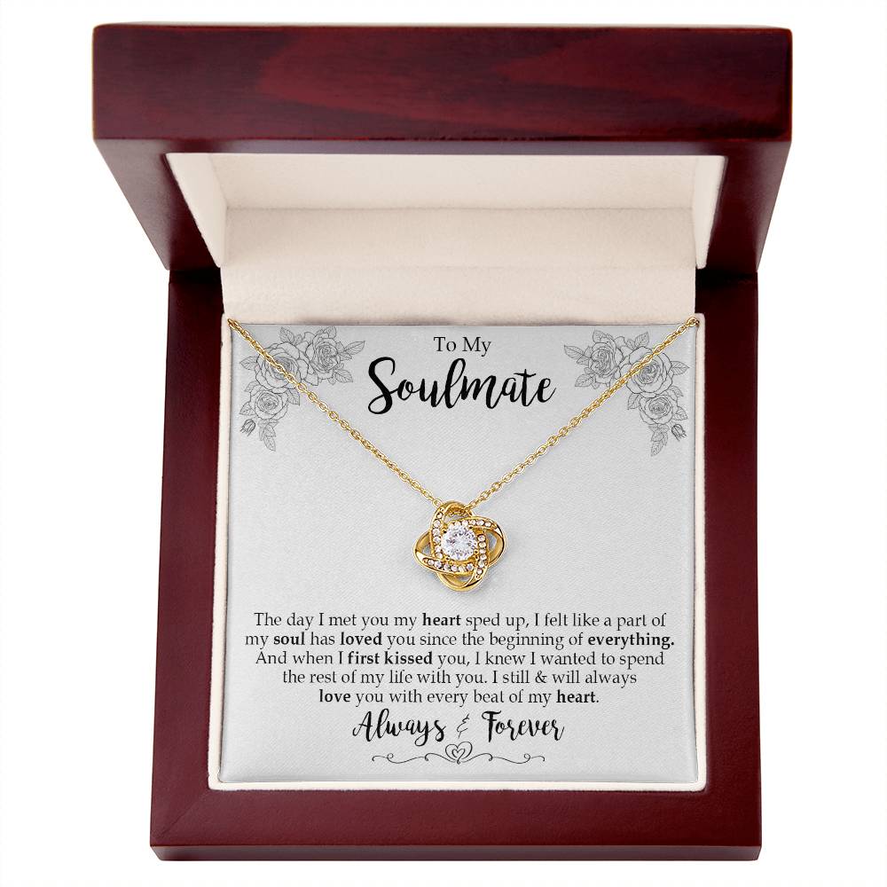 to my soulmate the day Knot Necklace Template Silver coanh Main up AMZVippppp