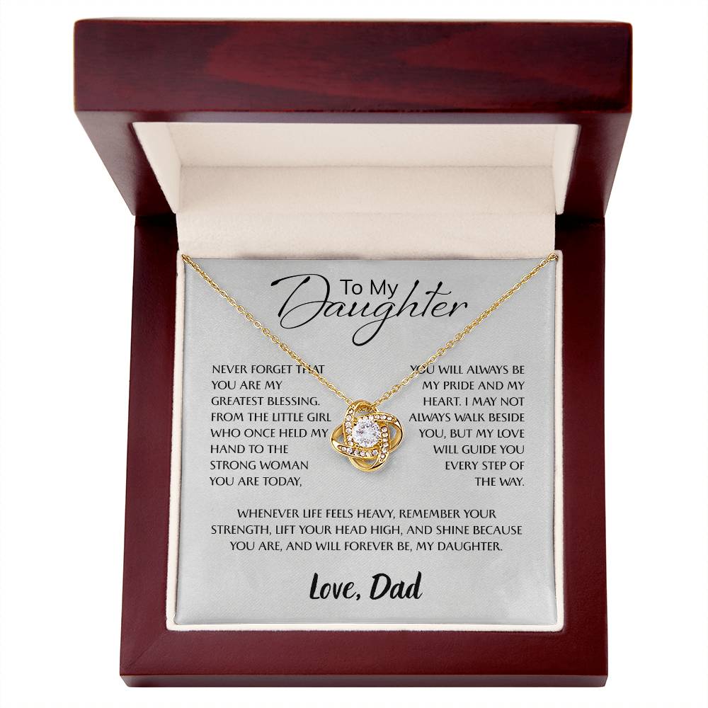 Daughter Gifts from Mom – To My Daughter 925 Sterling Silver Pendant Necklace with Heartfelt Message Card, Birthday Graduation Christmas Jewelry