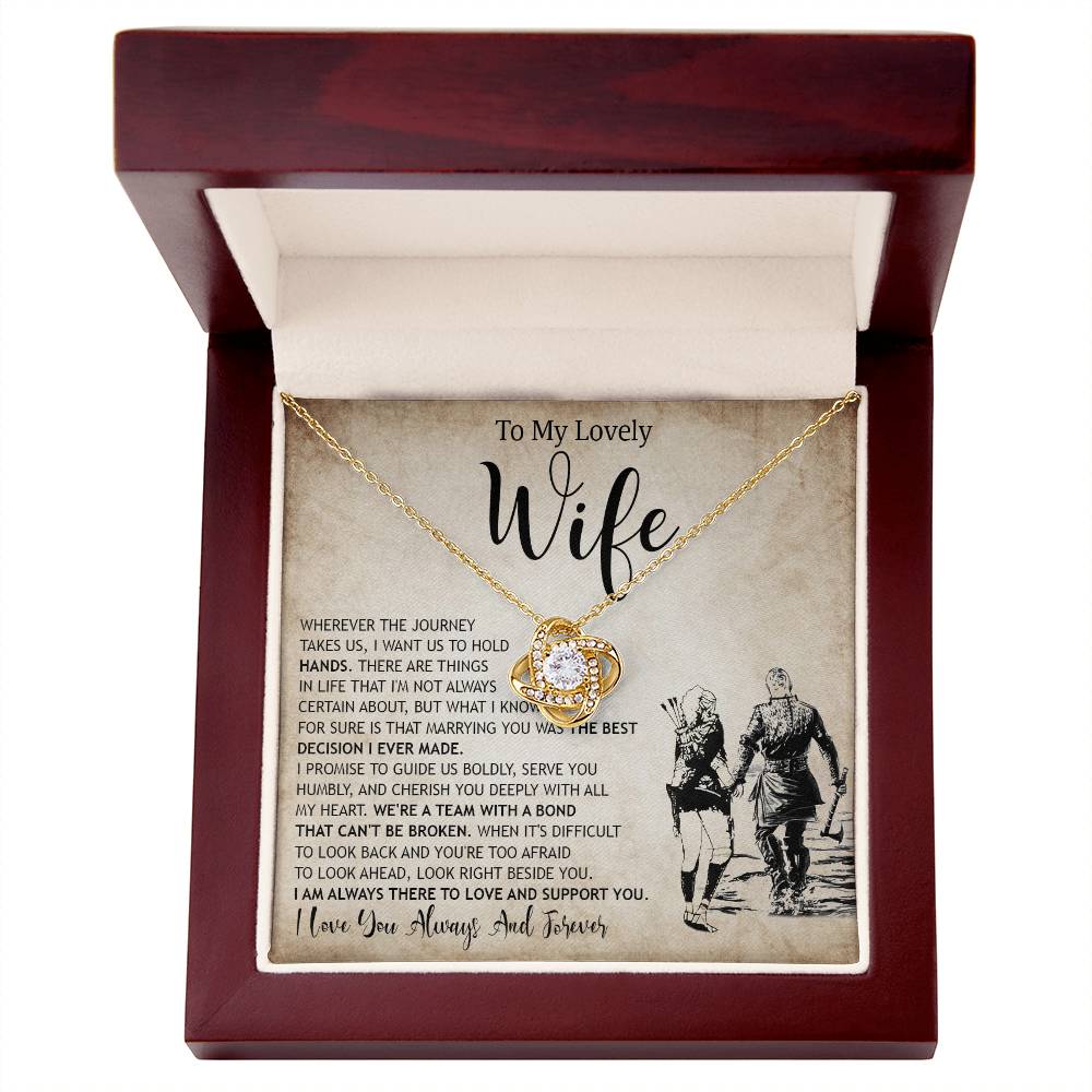 To My Lovely Wife Knot Necklace for Granddaughter Vippppp