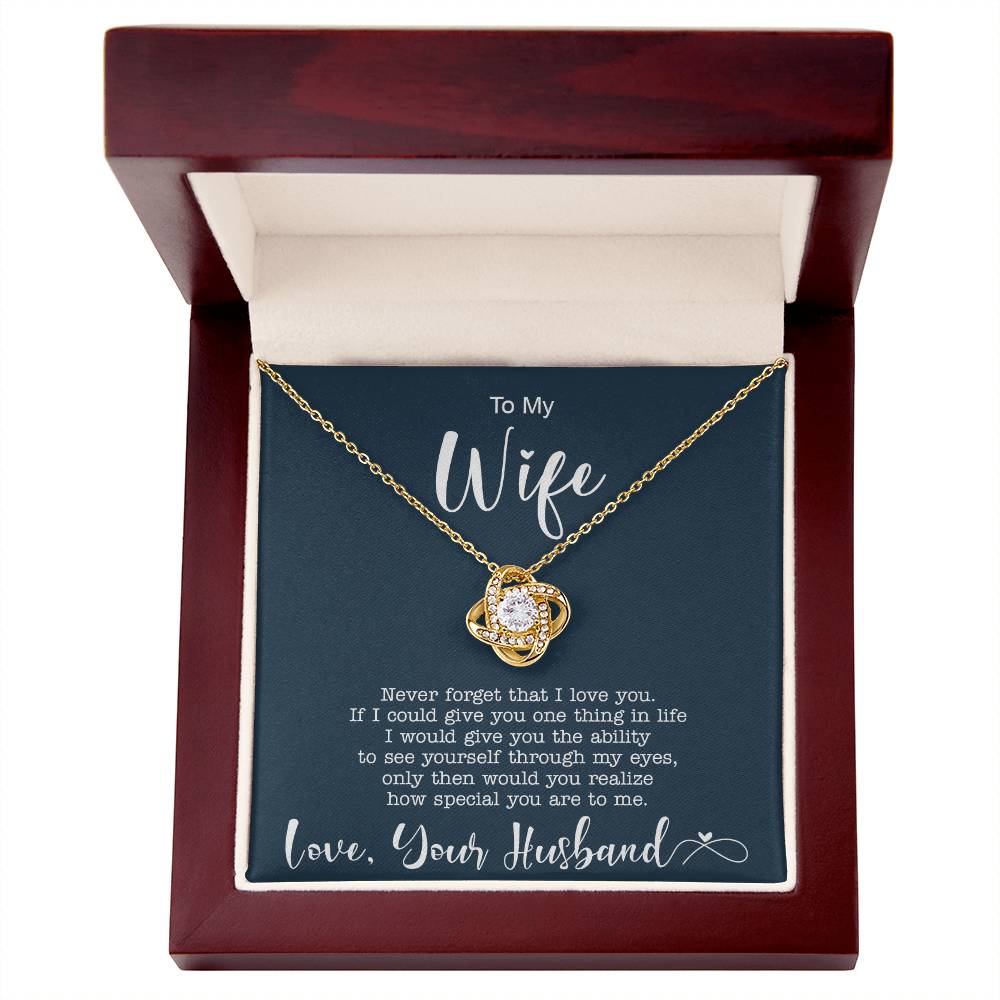 to my Wife Love Knot Necklace for Granddaughter Vippppp