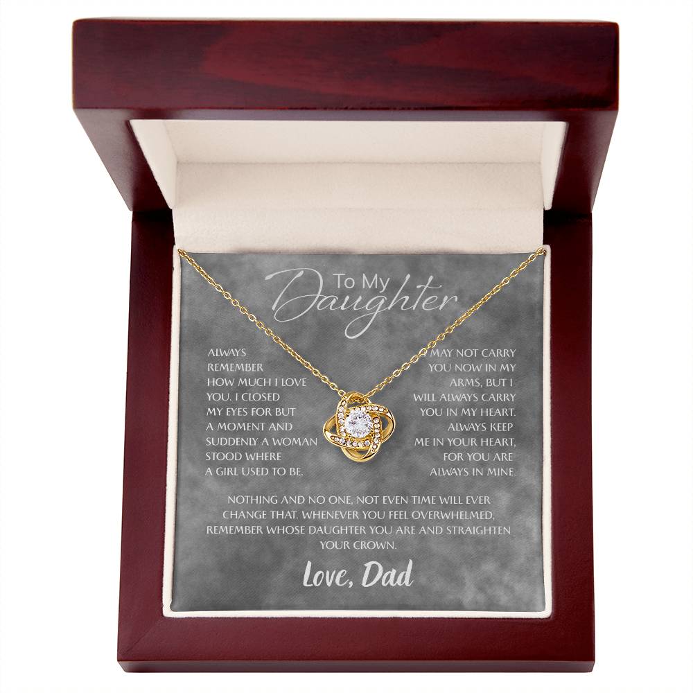 Daughter Gifts from Mom – To My Daughter 925 Sterling Silver Pendant Necklace with Heartfelt Message Card, Birthday Graduation Christmas Jewelry