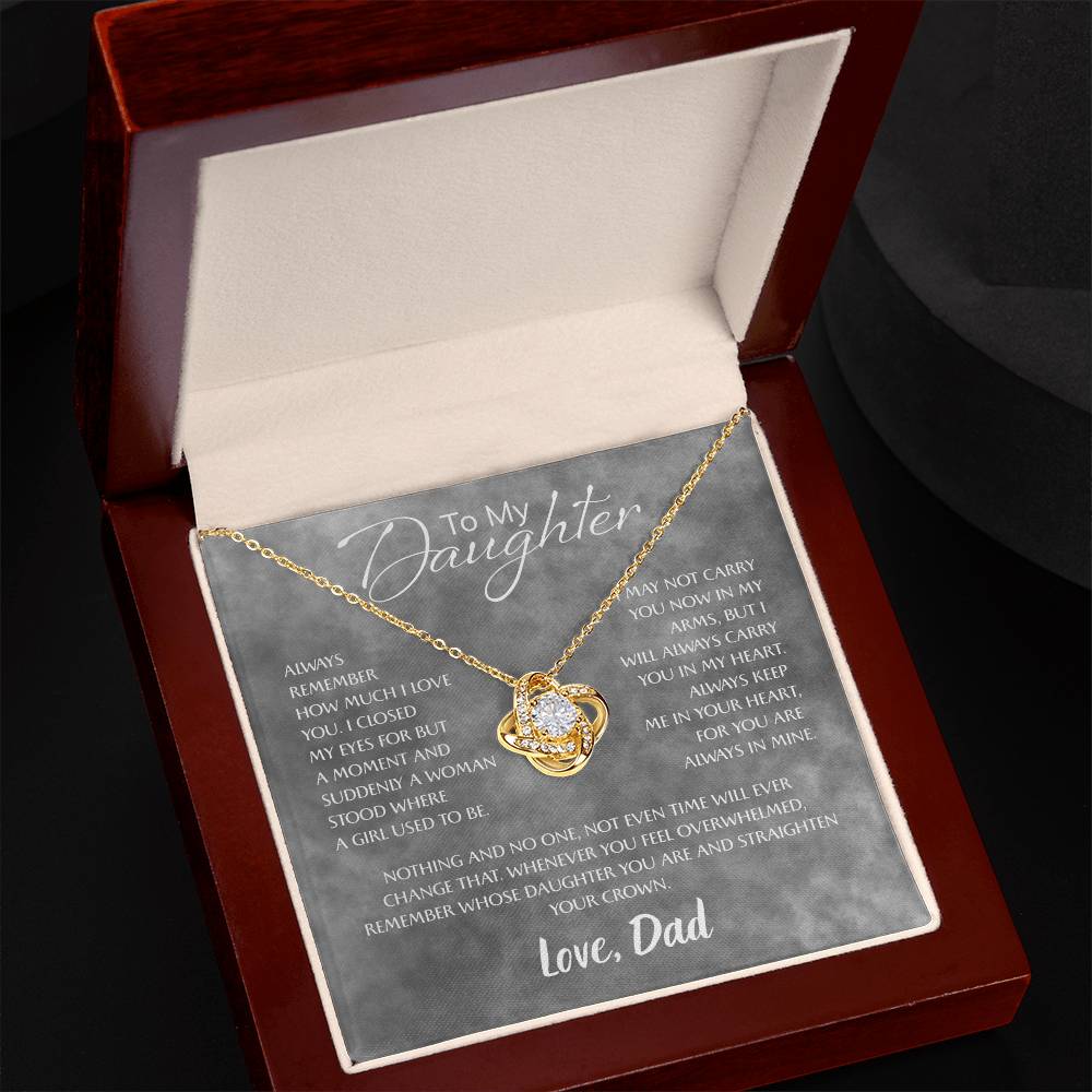 Daughter Gifts from Mom – To My Daughter 925 Sterling Silver Pendant Necklace with Heartfelt Message Card, Birthday Graduation Christmas Jewelry