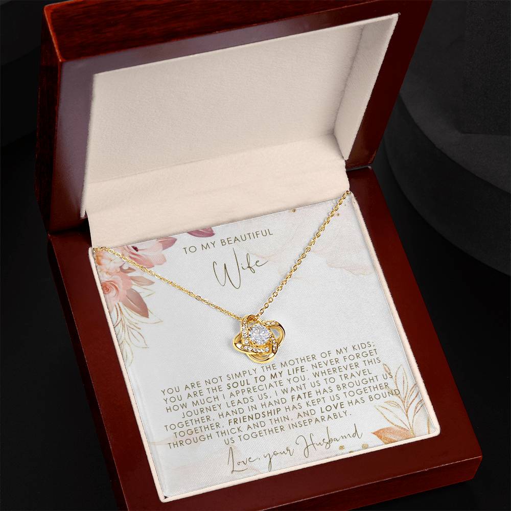 to my beautiful Wife Knot Necklace for Granddaughter Vippppp