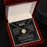 To My Beautiful Wife Necklace With Message Card, Anniversary Birthday Gift for Wife, Wife Gift From Husband, Sentimental Gift for Wife, Birthday Gift for Wife on Valentine Gifts To Wife from Husband Knot Necklace for Granddaughter Vippppp