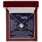 To my Wife from Husband Beautiful Necklace Love Knot