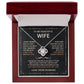 To My Beautiful Wife Necklace With Message Card, Anniversary Birthday Gift for Wife, Wife Gift From Husband, Sentimental Gift for Wife, Birthday Gift for Wife on Valentine Gifts To Wife from Husband Knot Necklace for Granddaughter Vippppp