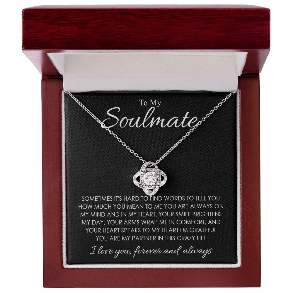 to my soulmate sometimes Knot Necklace Template Silver coanh Main up AMZVippppp