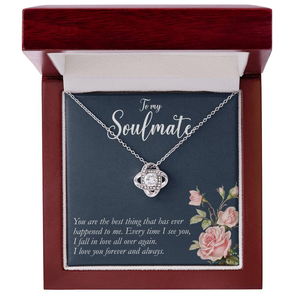 to my Soulmate you are Knot Necklace Template Silver coanh Main up AMZVippppp