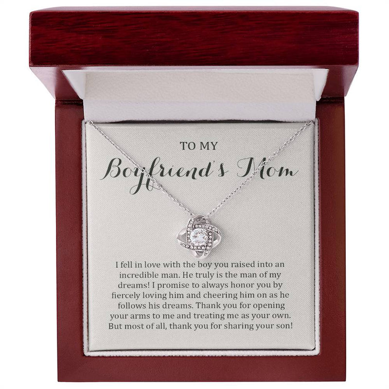 Boyfriend’s Mom Knot Necklace Template Silver coanh Main up AMZVippppp