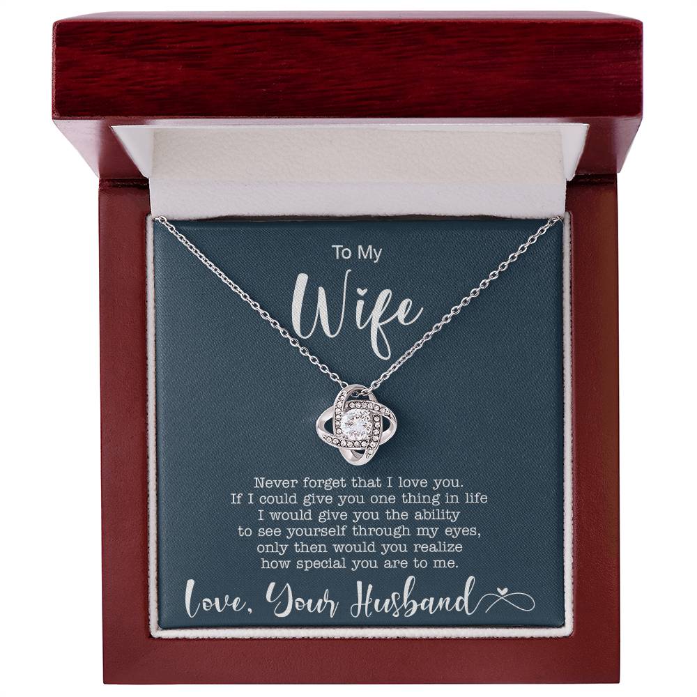 to my Wife Love Knot Necklace for Granddaughter Vippppp