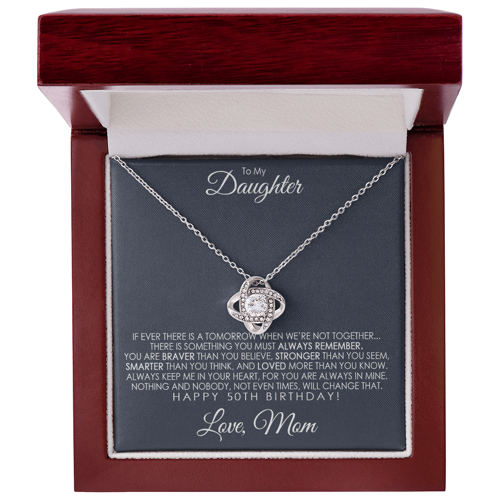 Wonderful Gift Daughter's 50th Birthday Necklace Gift With Message Card, To My Daughter 50th Birthday Gift, Daughters 50th Birthday, 50th Birthday From Mom on Brithday, Vacation, Christmas Gifts VIGIF (x1) 69.95 laisaleOrderromet07-52021_168