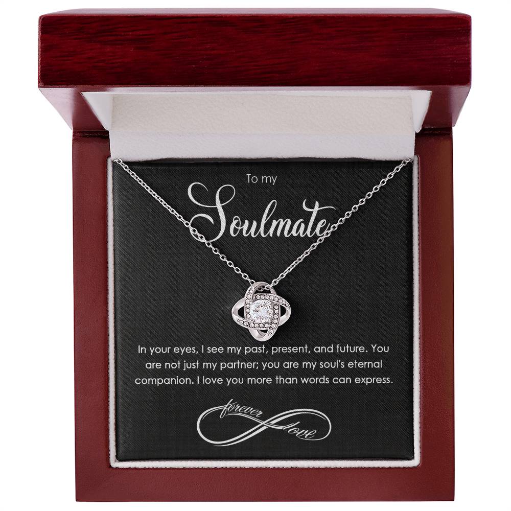 to my soulmate in you Knot Necklace Template Silver coanh Main up AMZVippppp