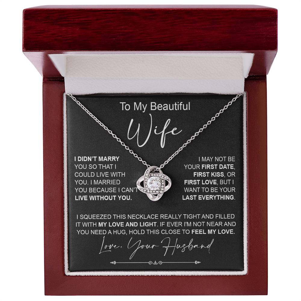 to my wife i didn_t marry Knot Necklace for Granddaughter Vippppp