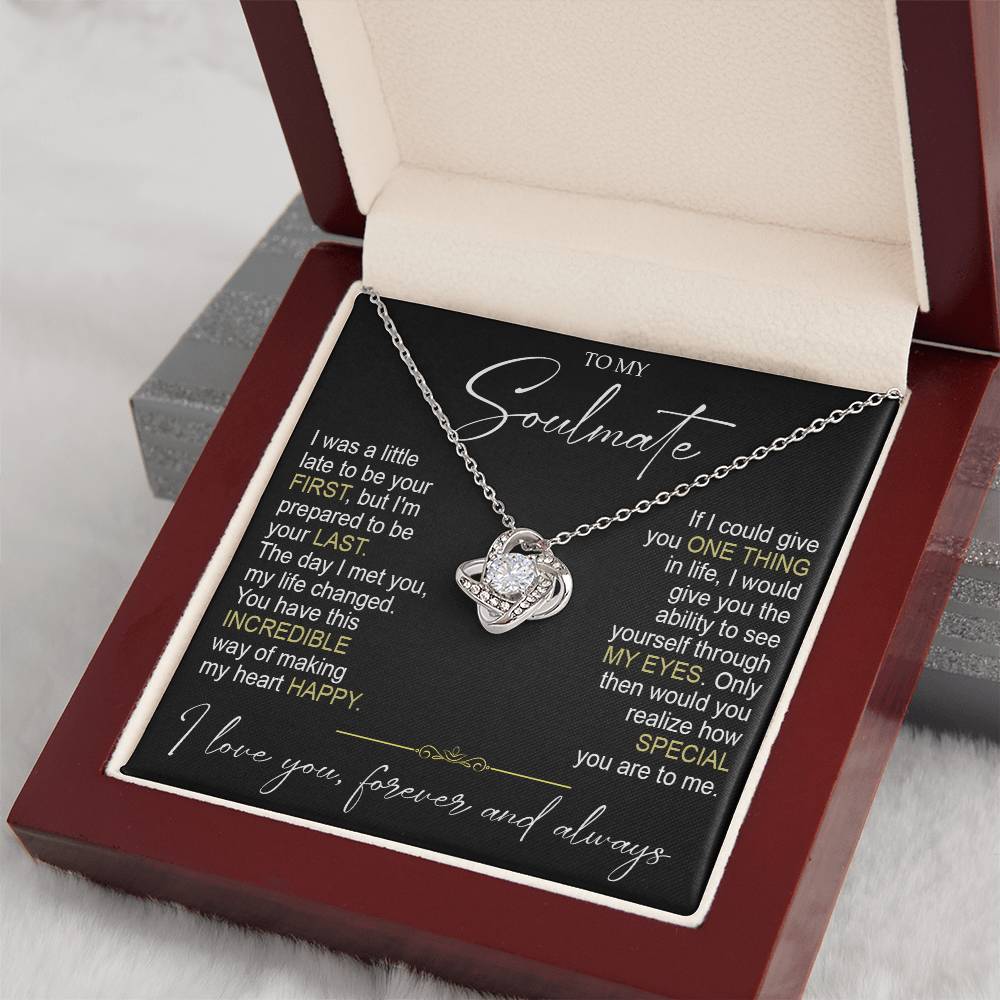 to my soulamte i was Knot Necklace Template Silver coanh Main up AMZVippppp