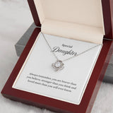 Special Daughter Knot Necklace Template Silver coanh Main up AMZVippppp